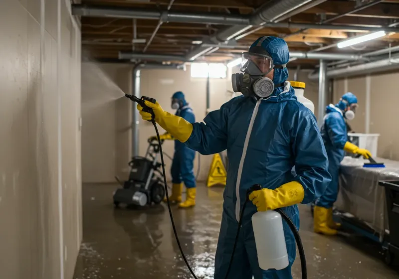 Basement Sanitization and Antimicrobial Treatment process in Mayer, AZ